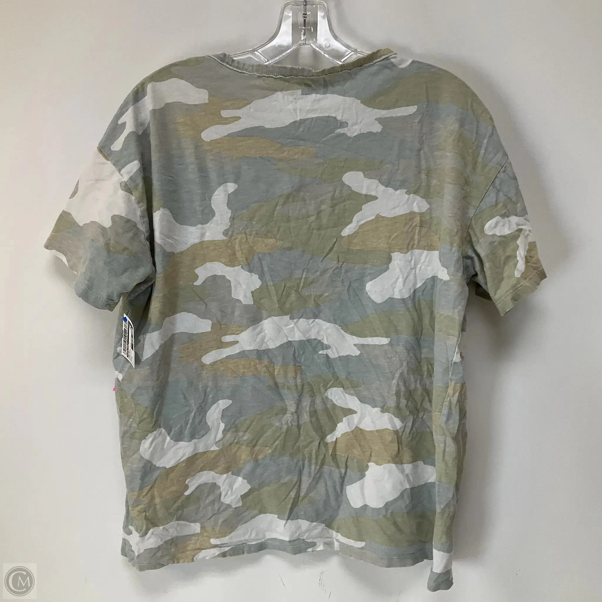 Top Short Sleeve By Aerie In Camouflage Print, Size: S