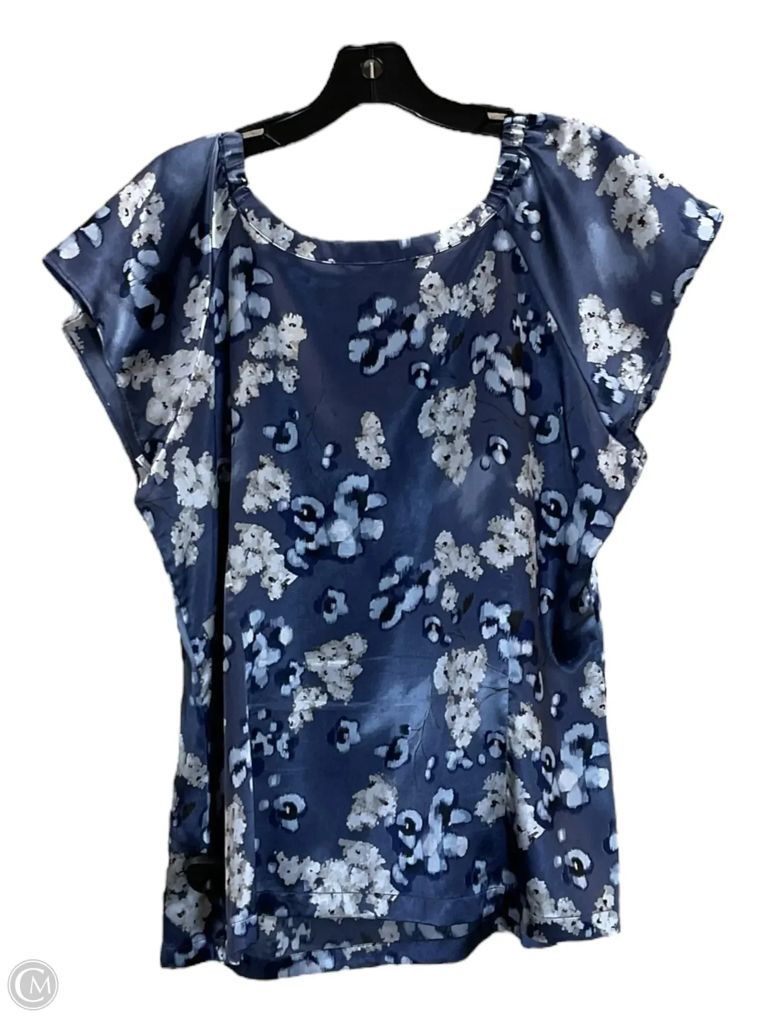Top Short Sleeve By Apt 9 In Blue, Size: Xl