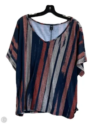 Top Short Sleeve By Clothes Mentor In Blue, Size: 2x