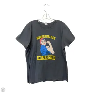 Top Short Sleeve By Fruit Of The Loom In Grey, Size: 3x