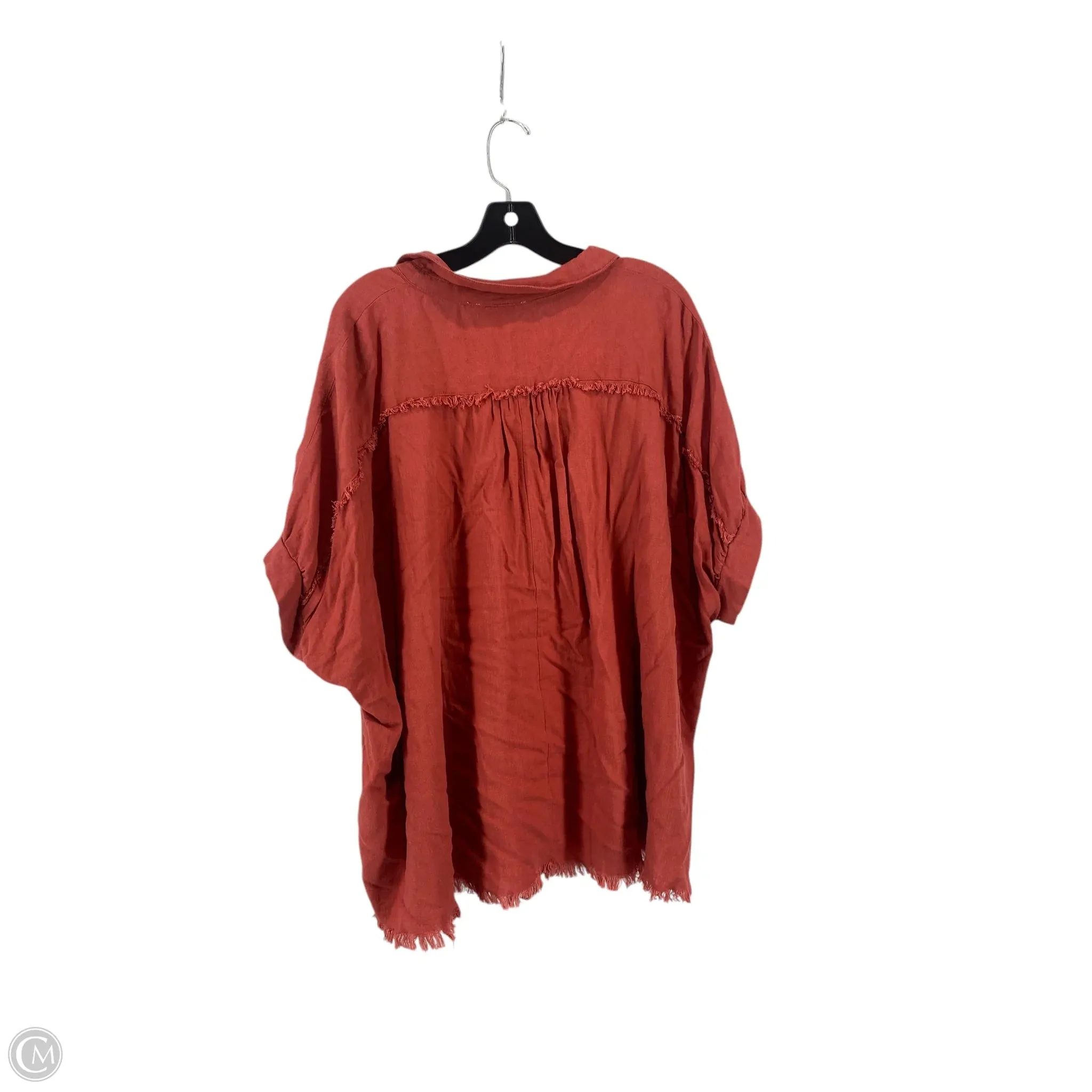 Top Short Sleeve By Umgee In Copper, Size: Xl