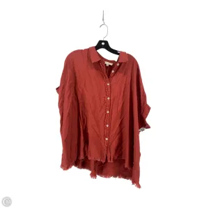 Top Short Sleeve By Umgee In Copper, Size: Xl