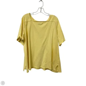 Top Short Sleeve By Woman Within In Yellow, Size: 28