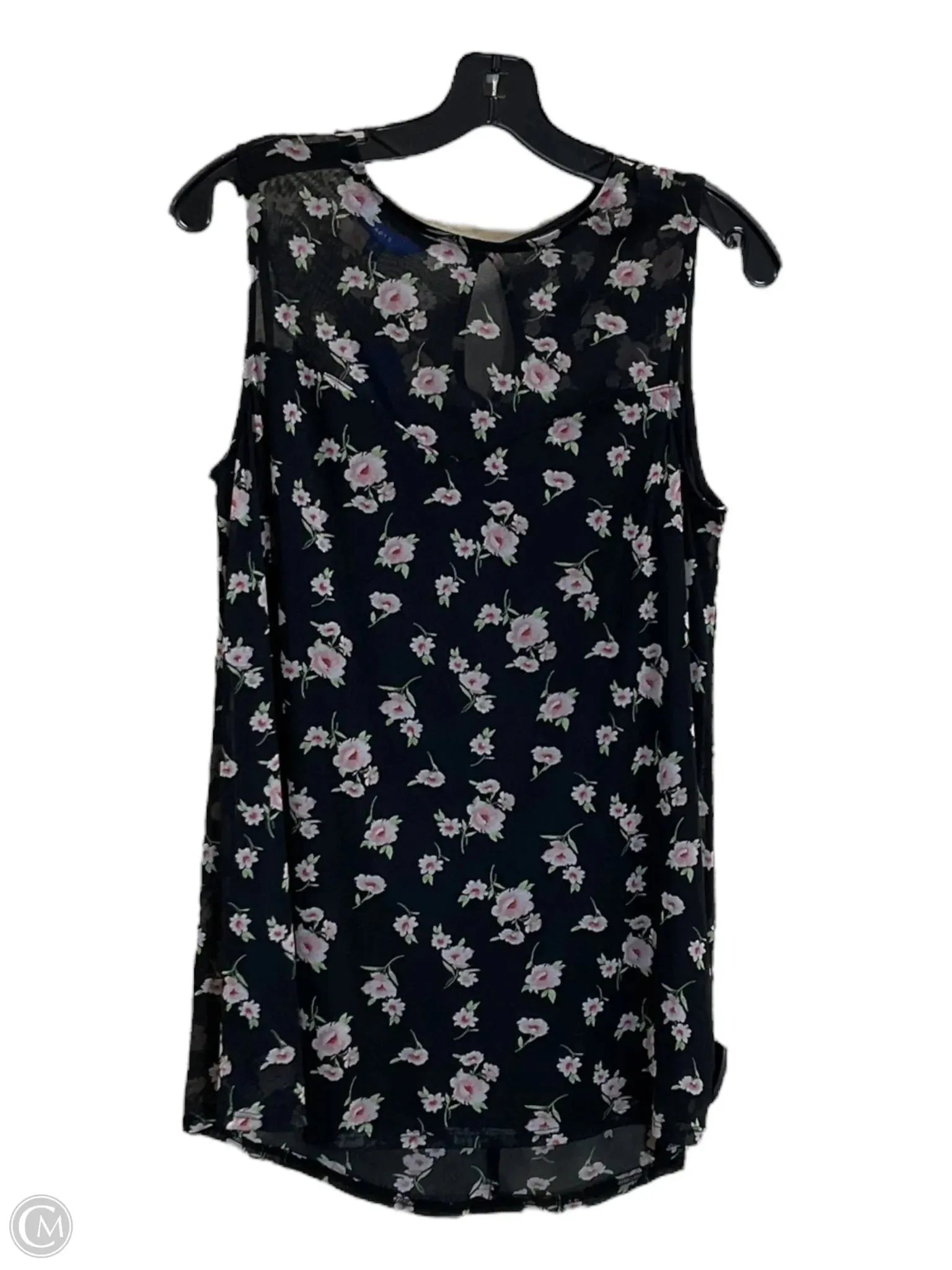 Top Sleeveless By Apt 9 In Black, Size: M