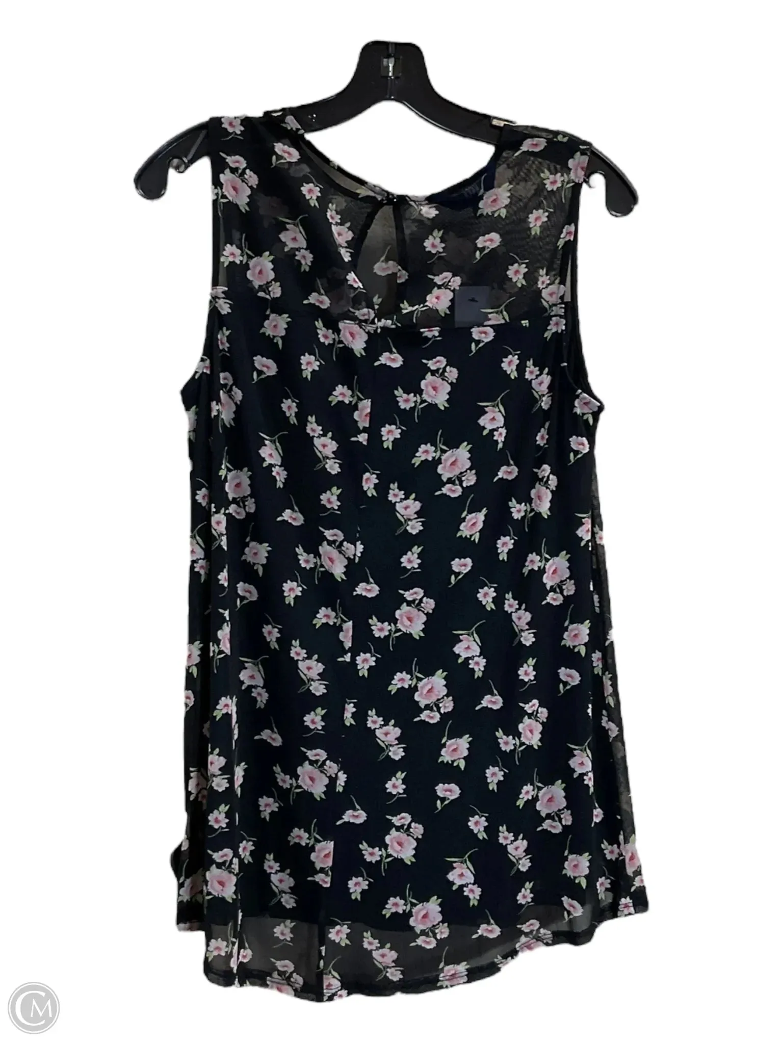 Top Sleeveless By Apt 9 In Black, Size: M