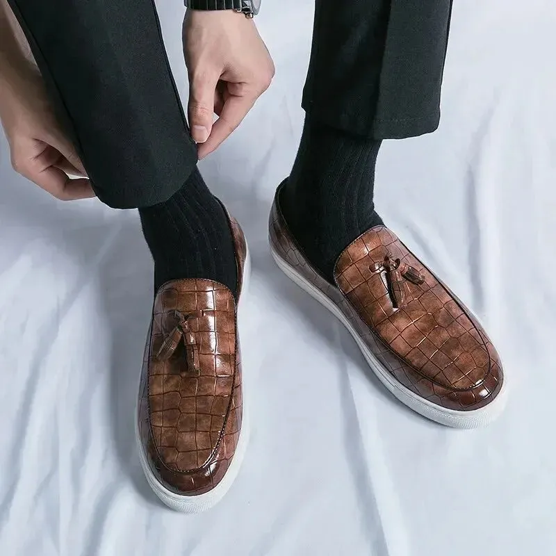 TrendyStep Jugendliche Lederschuhe mit niedriger Oberseite