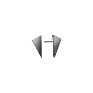 Triangle Studs | Black Gold