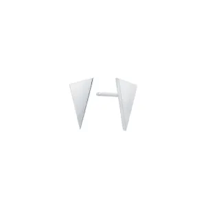 Triangle Studs | White Gold