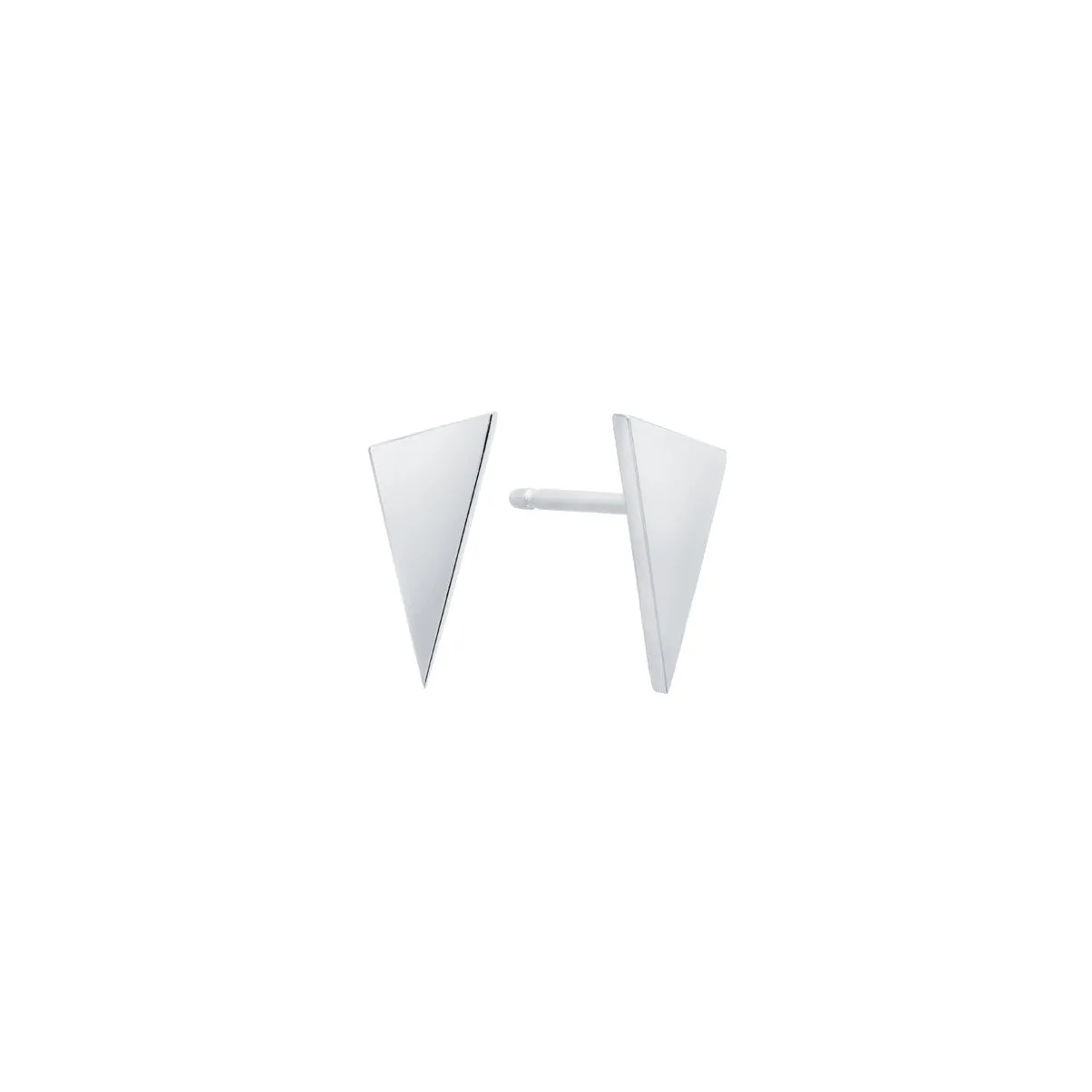 Triangle Studs | White Gold