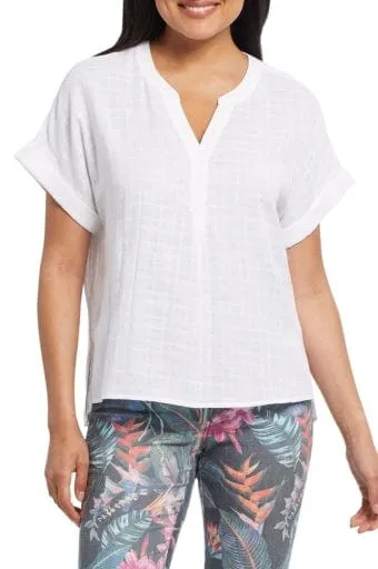 Tribal Dolman Blouse With Rolled Cuff