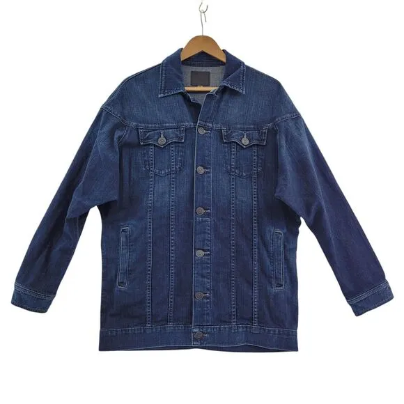 TRUE RELIGION Women's Medium Harlow Barn Jacket Angel Walking Oversized Warm