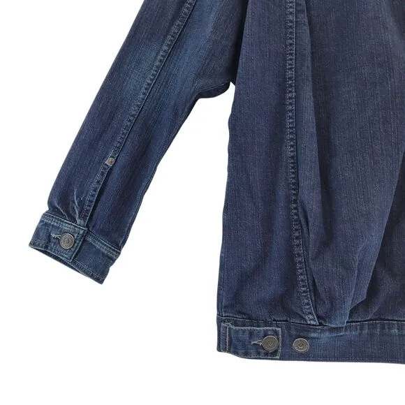 TRUE RELIGION Women's Medium Harlow Barn Jacket Angel Walking Oversized Warm