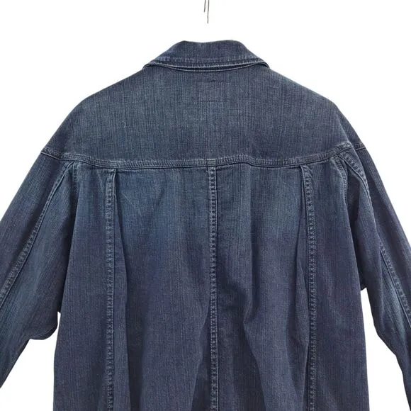 TRUE RELIGION Women's Medium Harlow Barn Jacket Angel Walking Oversized Warm