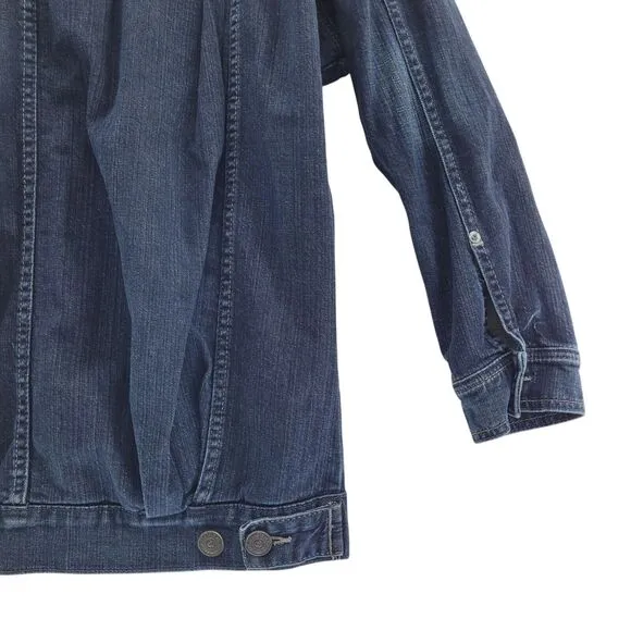 TRUE RELIGION Women's Medium Harlow Barn Jacket Angel Walking Oversized Warm
