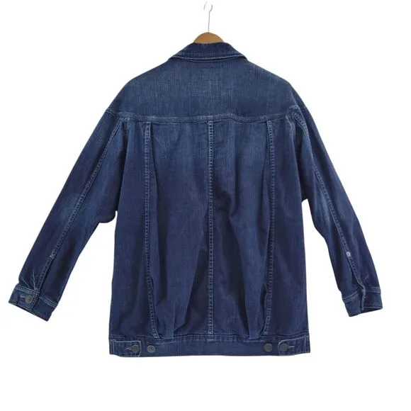 TRUE RELIGION Women's Medium Harlow Barn Jacket Angel Walking Oversized Warm