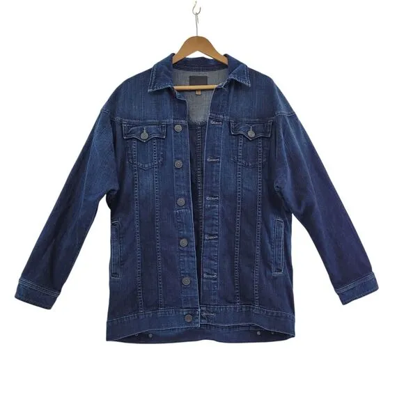 TRUE RELIGION Women's Medium Harlow Barn Jacket Angel Walking Oversized Warm