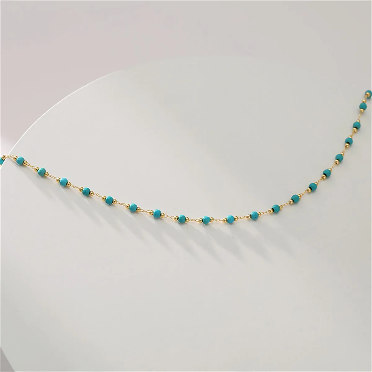 Turquoise & 18K Gold-Plated Bead Necklace