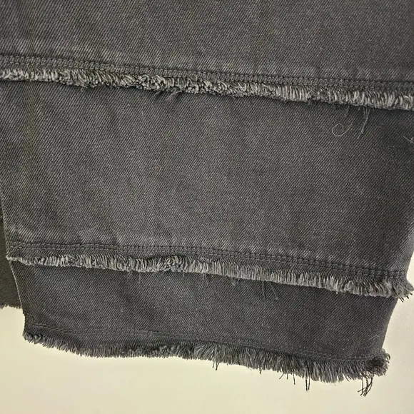 Twelve by onTwelfth Black Button-Front Maxi Denim Long Skirt Size Medium