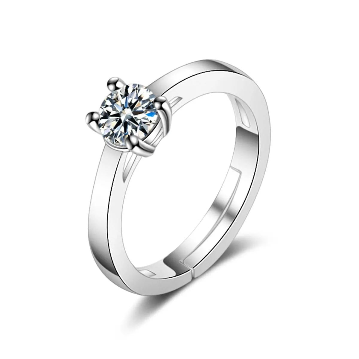 Two-Piece Crystal Textured Cocktail Ring Set