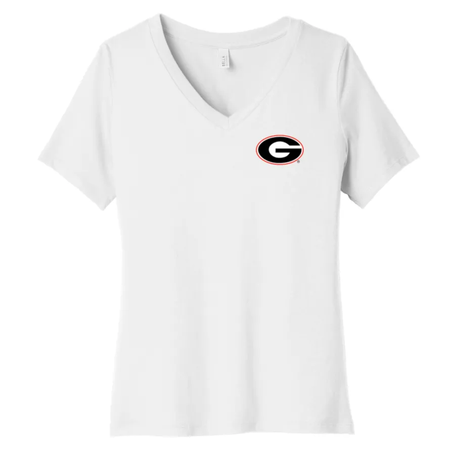 UGA Women's Classic V Neck Super G Tees