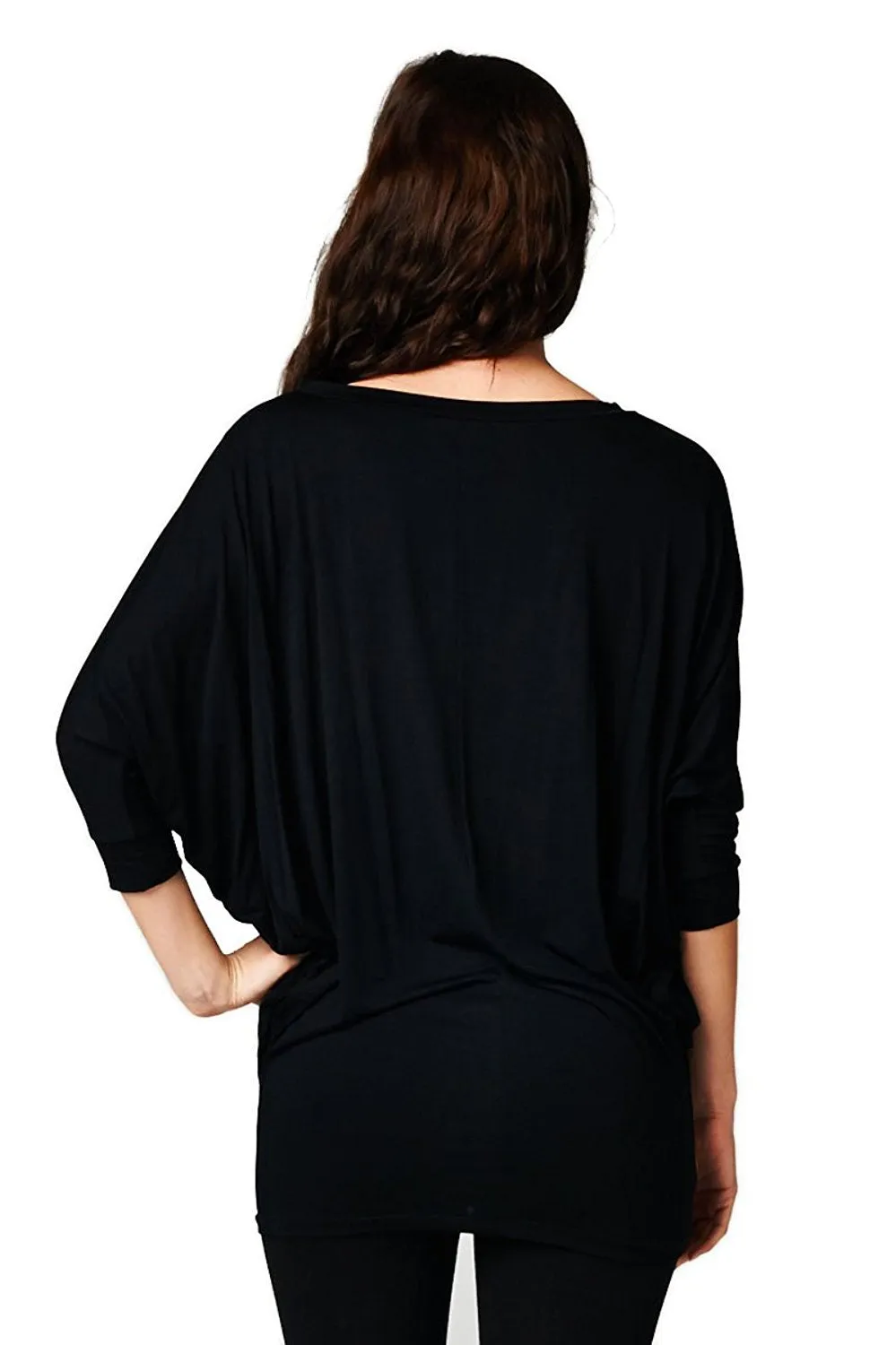Vanilla Bay | Dolman 3/4 Sleeve Top Black