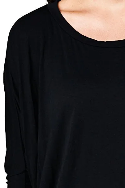 Vanilla Bay | Dolman 3/4 Sleeve Top Black