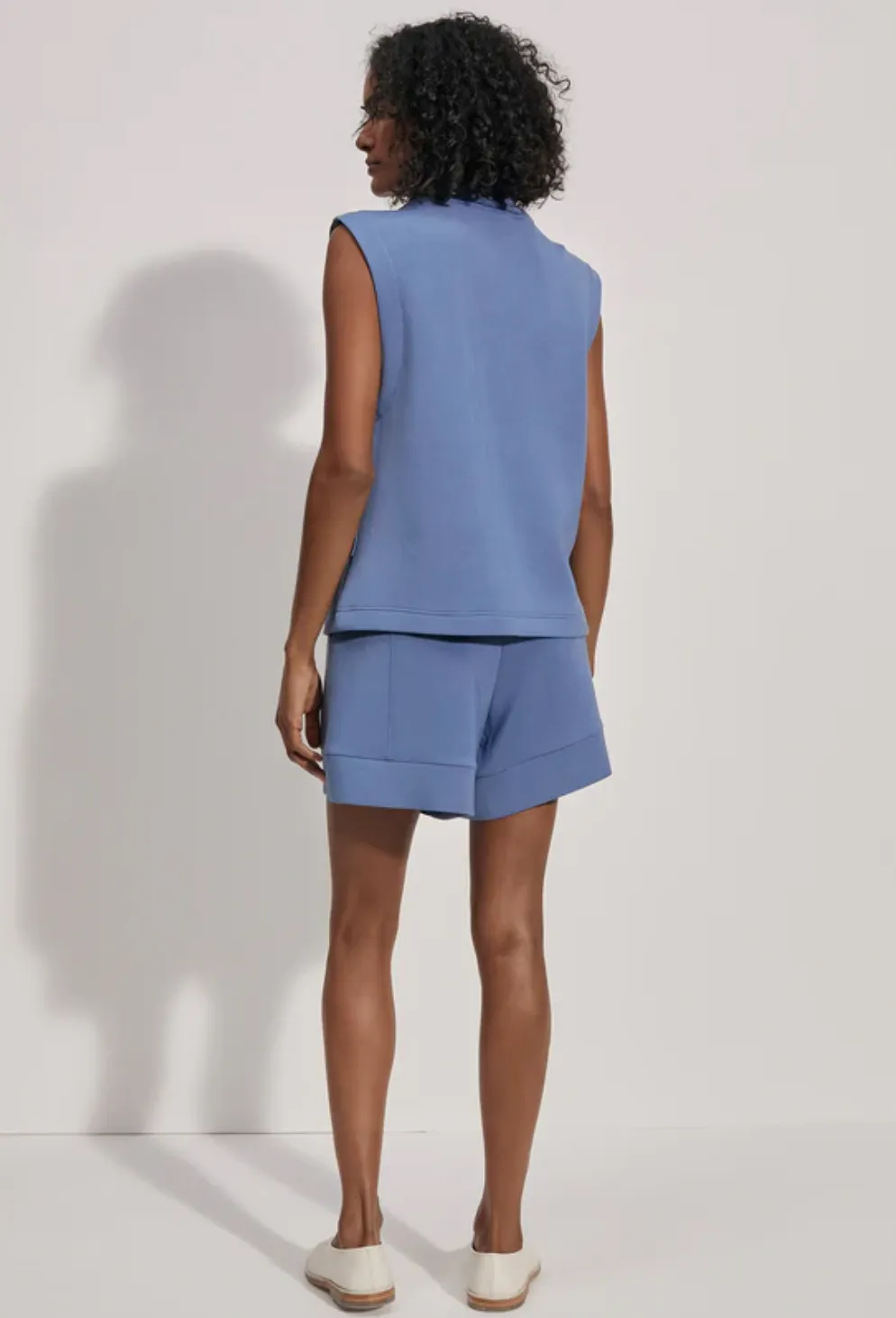 Varley | Magnolia Half Zip Tank {Coronet Blue}