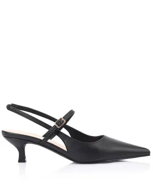 Verali Luce Black Slingback Heels