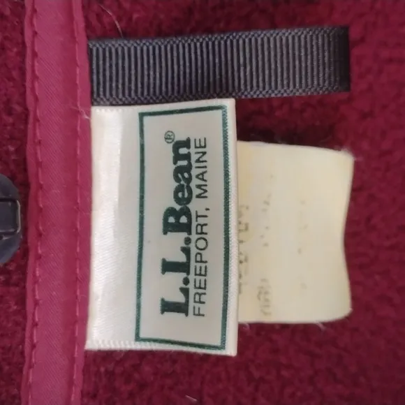 Vintage L.L. Bean Maroon Fleece Jacket M
