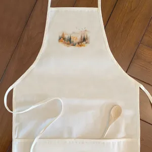 Warm Watercolor Mountains - Women's Apron