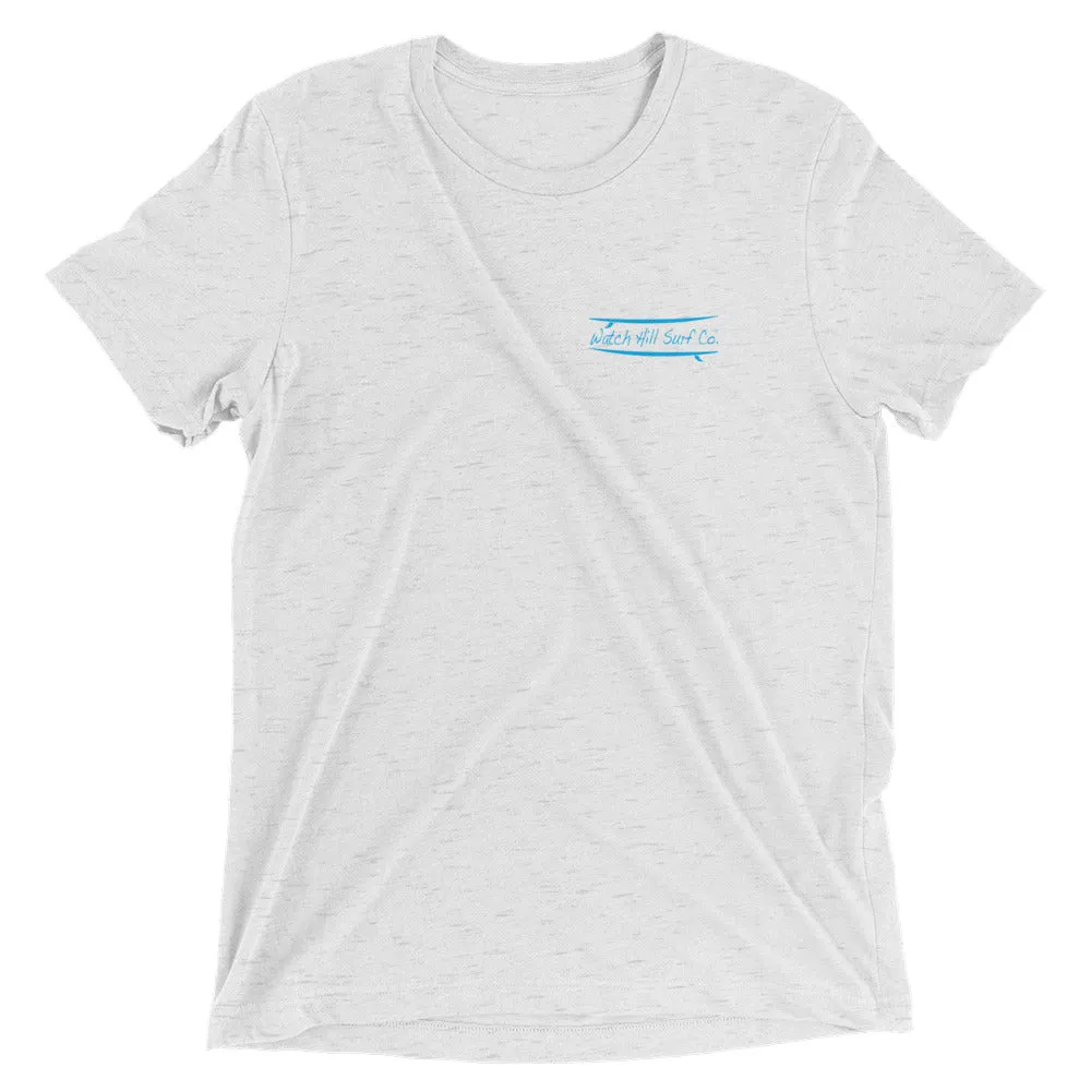 Watch Hill Surf Co. 'Parallel Boards' Unisex Short sleeve t-shirt (Cyan)