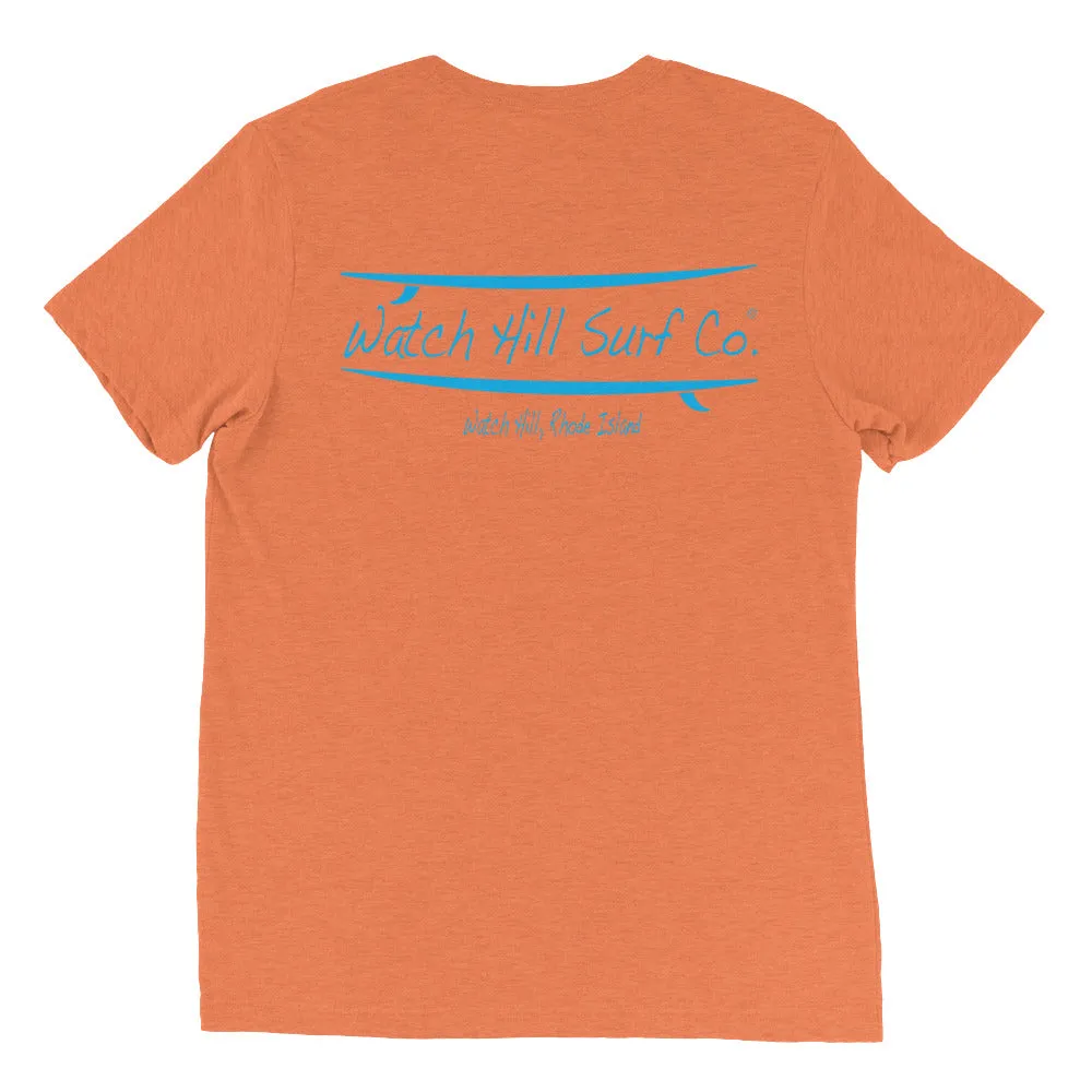 Watch Hill Surf Co. 'Parallel Boards' Unisex Short sleeve t-shirt (Cyan)