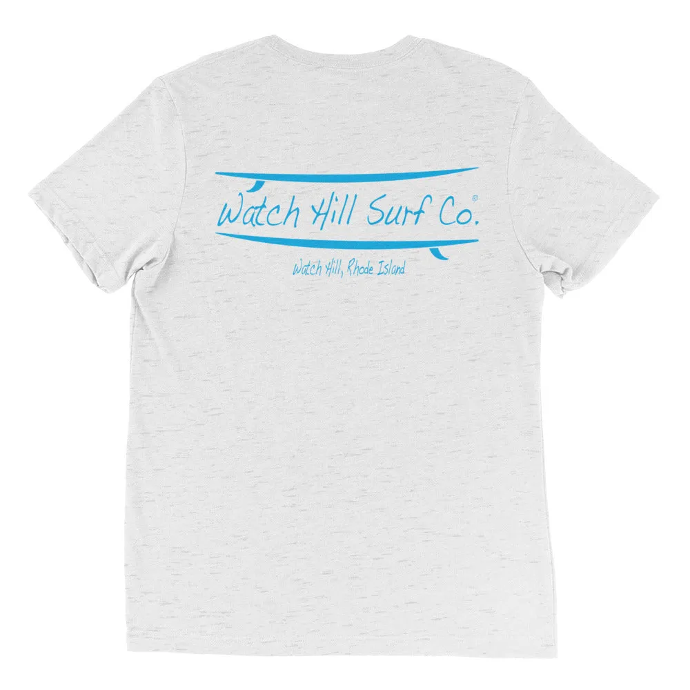 Watch Hill Surf Co. 'Parallel Boards' Unisex Short sleeve t-shirt (Cyan)