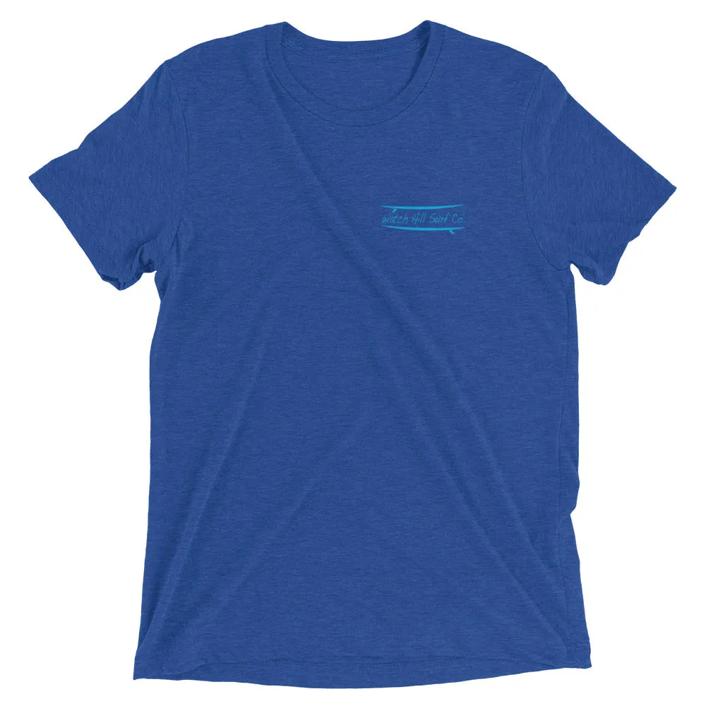 Watch Hill Surf Co. 'Parallel Boards' Unisex Short sleeve t-shirt (Cyan)