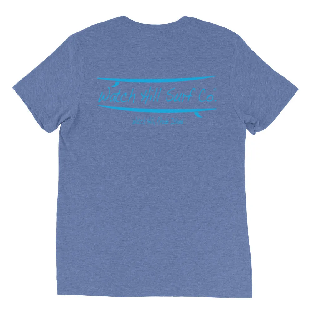 Watch Hill Surf Co. 'Parallel Boards' Unisex Short sleeve t-shirt (Cyan)