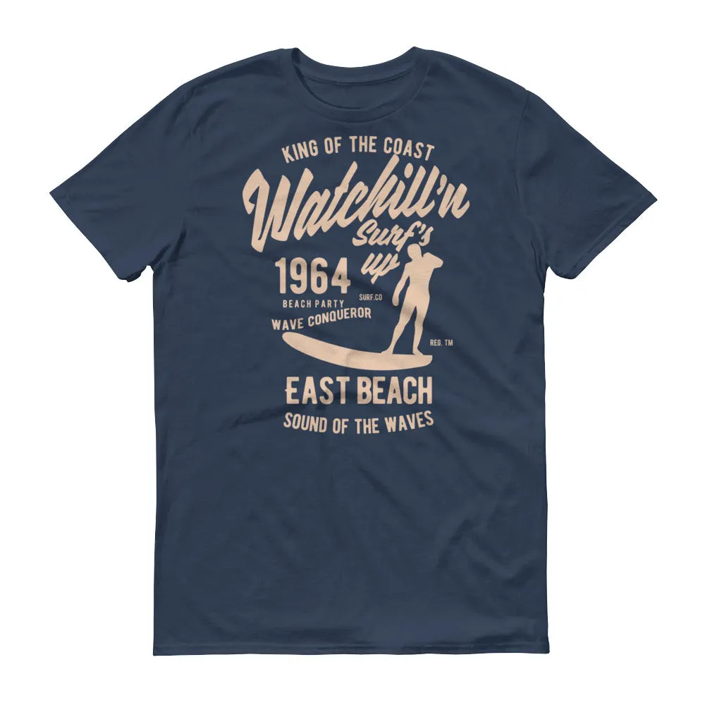 Watchill'n 'Surf's Up' - Short-Sleeve Unisex T-Shirt (Khaki)
