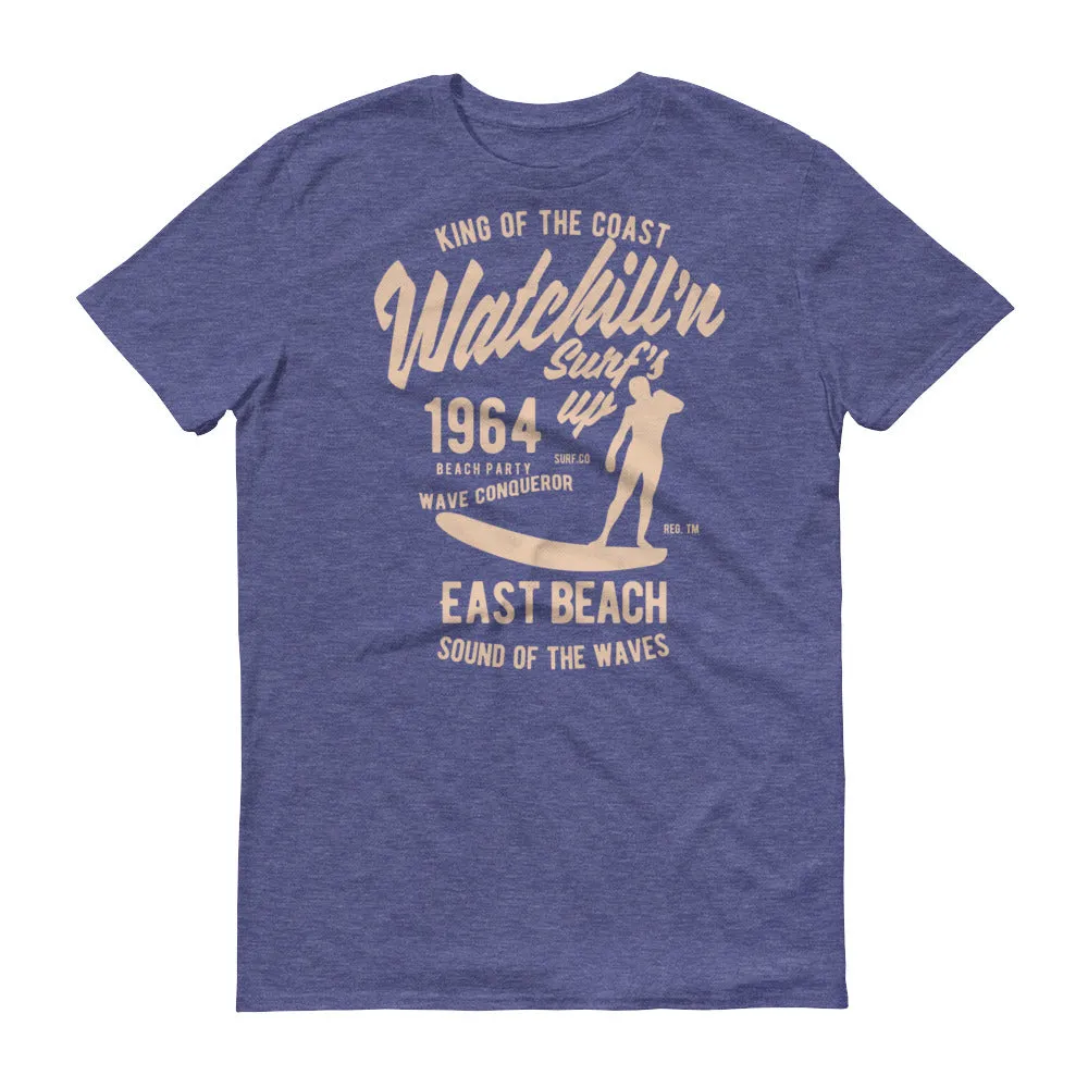 Watchill'n 'Surf's Up' - Short-Sleeve Unisex T-Shirt (Khaki)
