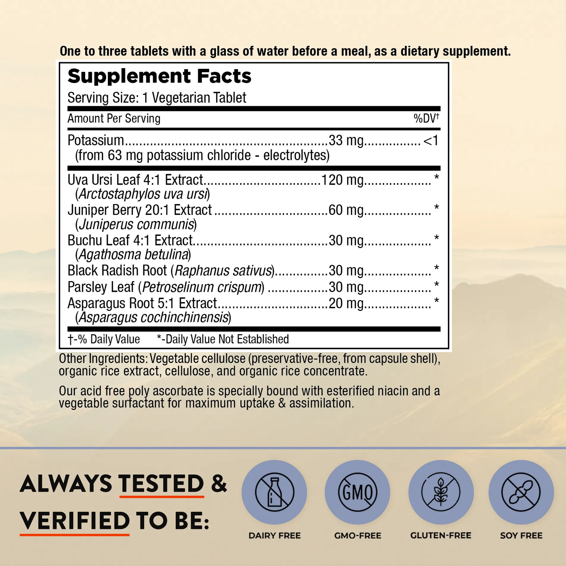 Water-Away | Natural Support for Bloating & Fluid Balance for Reduced Swelling | Supports Urinary Health - 60 Tablets