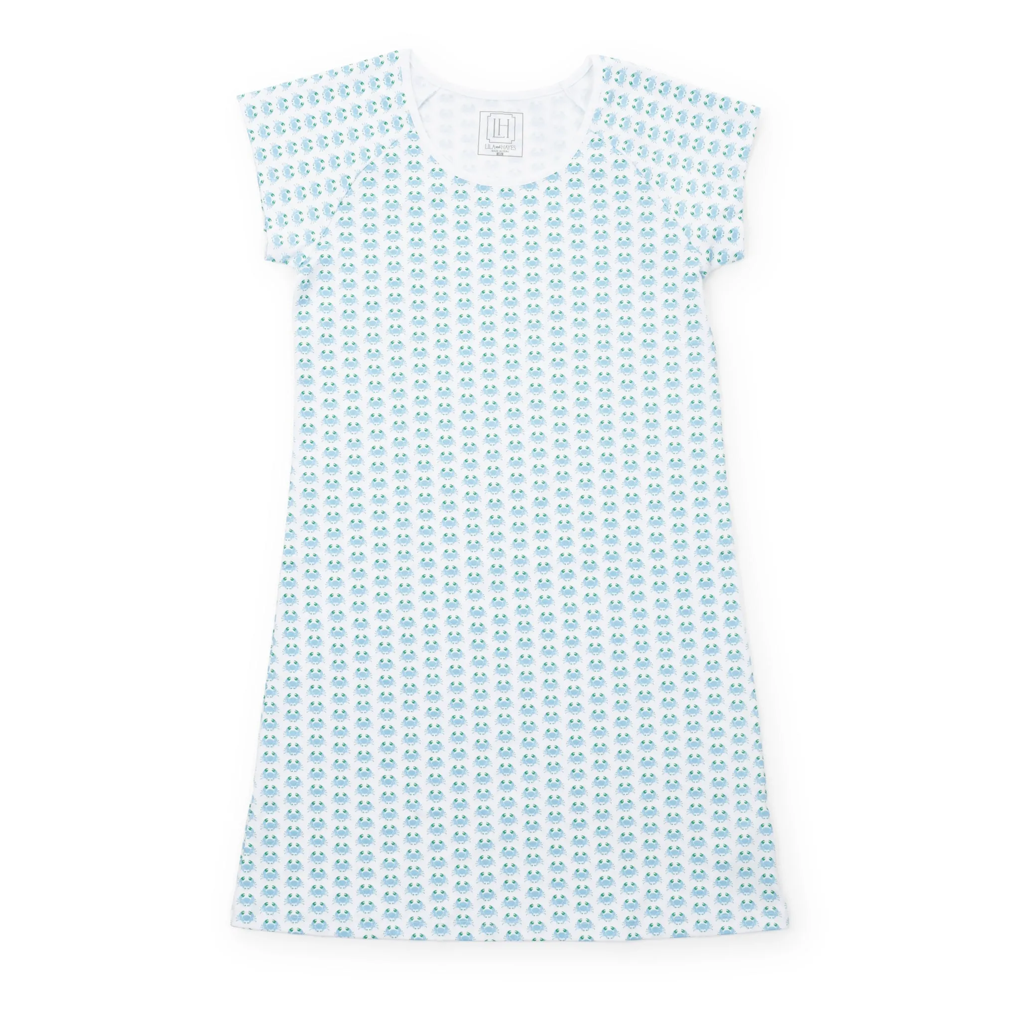 Wendy Women's Pima Cotton Nightgown - Cool Crabs