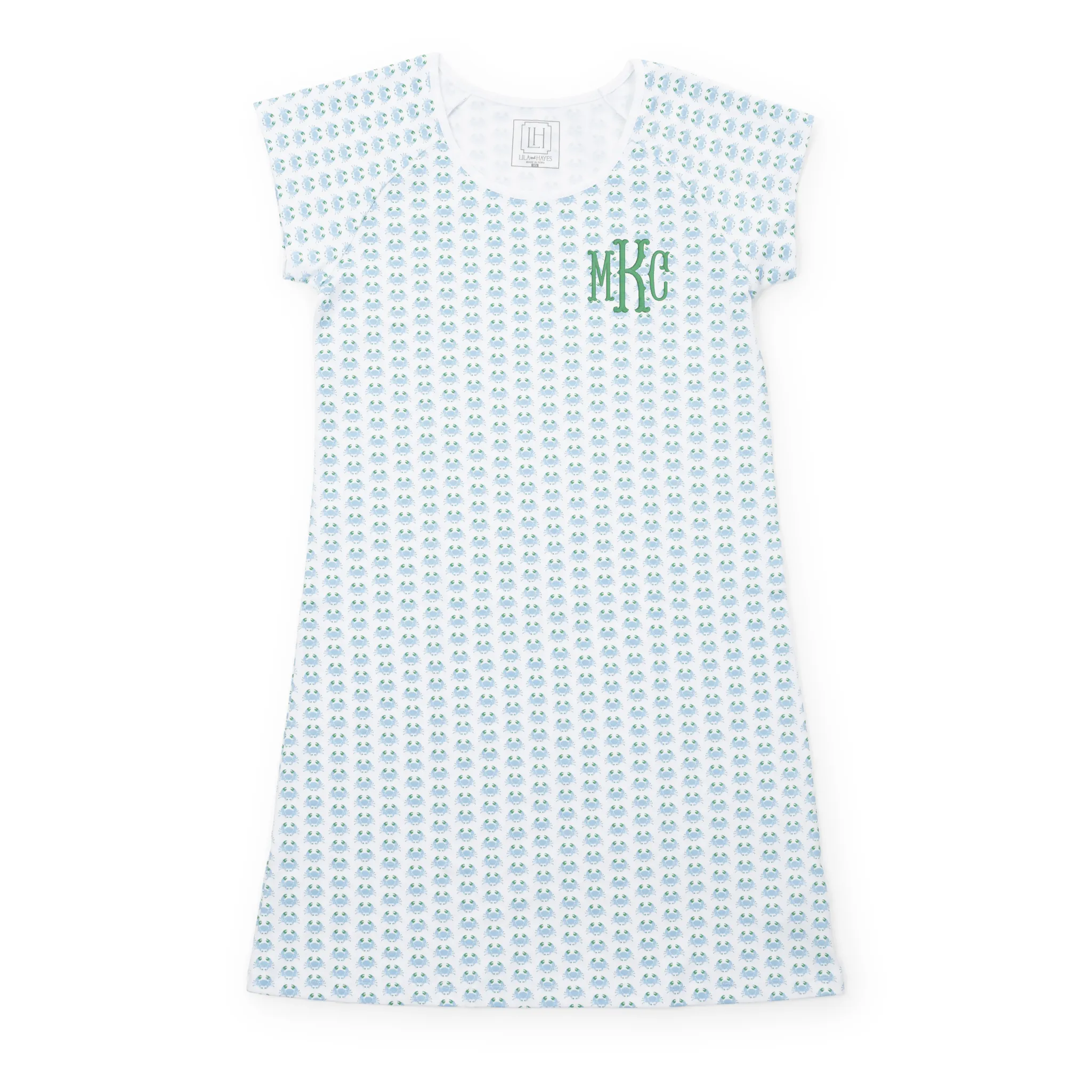 Wendy Women's Pima Cotton Nightgown - Cool Crabs