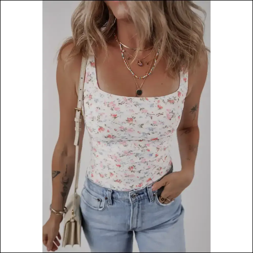 White Floral Textured Bodysuit: from Basic to Boujee  🌼 Needful Things