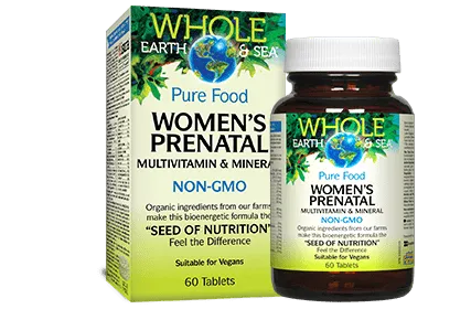 Whole Earth & Sea Pure Food Women's Prenatal Multivitamin and Mineral (60 Tablets)