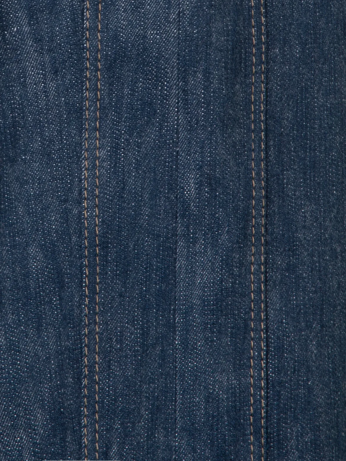 Wide Cotton Wool Denim Bermuda Shorts