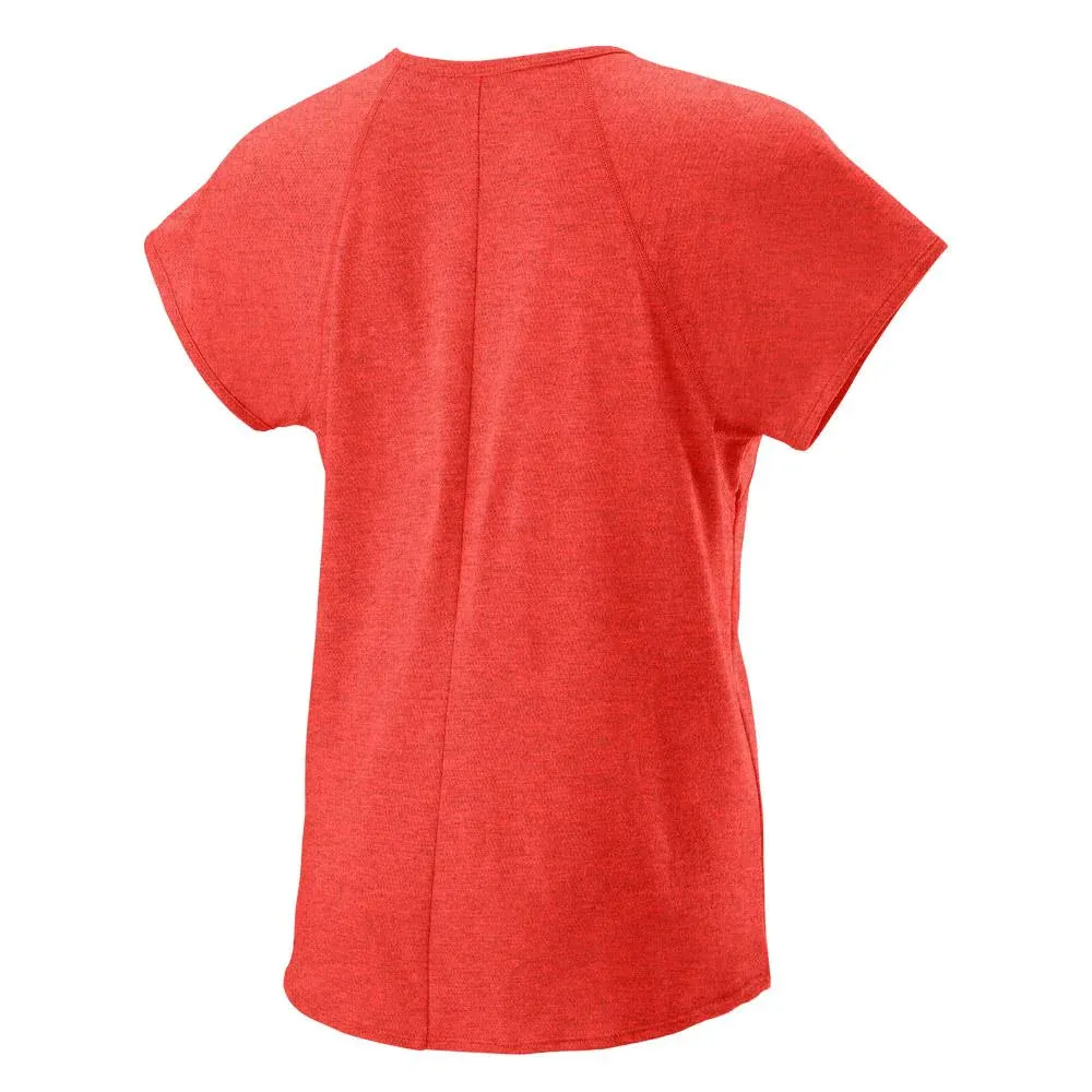 Wilson Women's Training V-Neck Tee (Hot Coral)