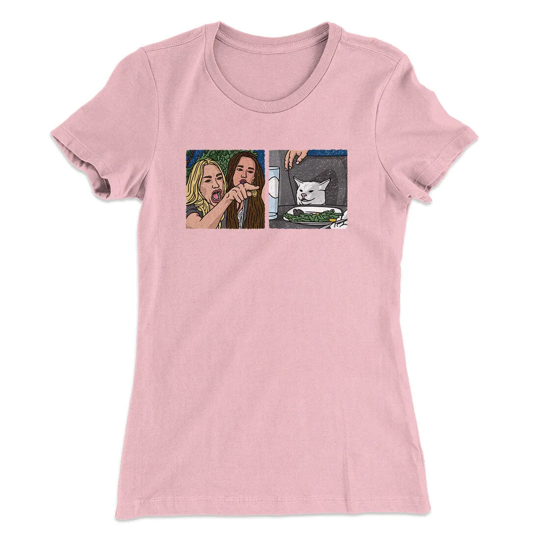 Woman Yelling At A Cat Meme Funny Women's T-Shirt