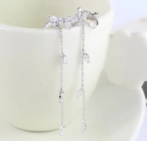 Women Fashion Crystal Earrings Long Tassels