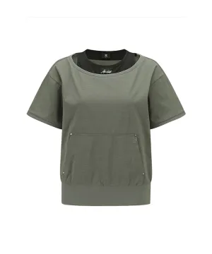 Women Layered  Detail Shirt - Khaki