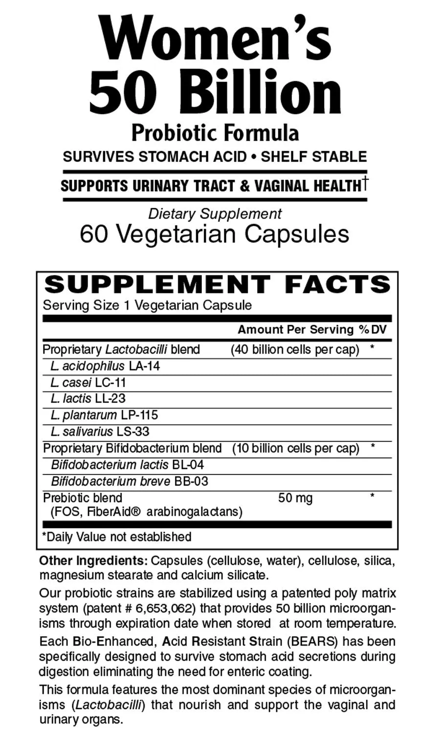 Women's 50 Billion Probiotic