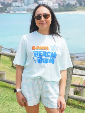 Women's Beach Bum Crop Tee (Powder)