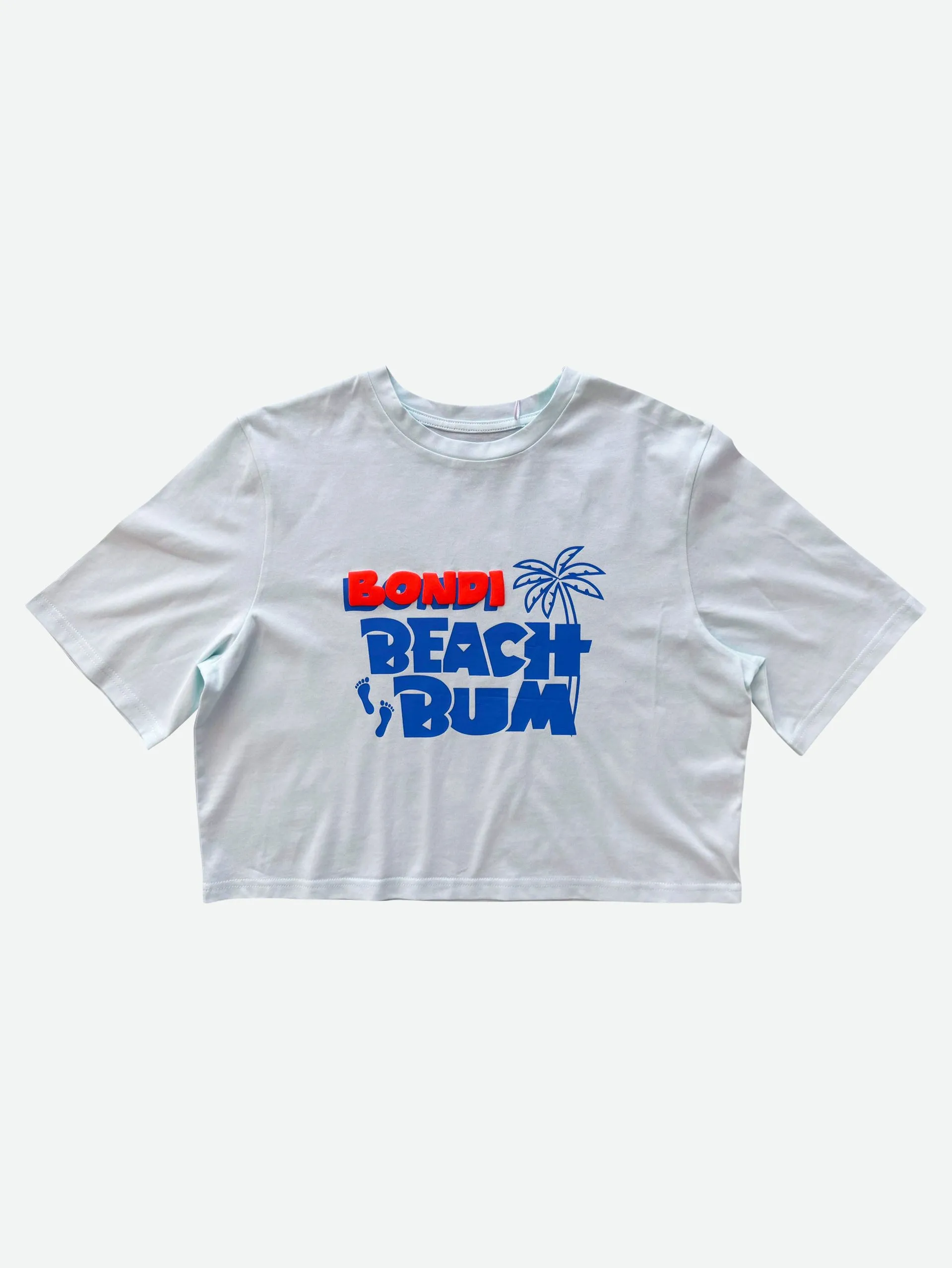 Women's Beach Bum Crop Tee (Powder)